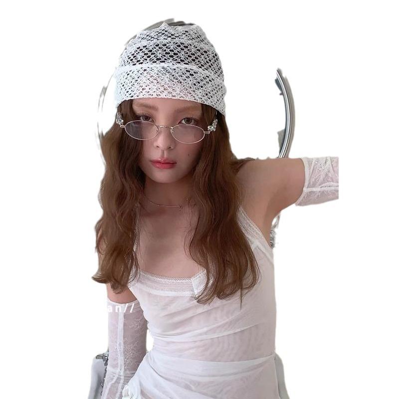 Beanie: Fishnet Lace Skullcap - Summer Thin Style for Millennial Hot Girl Subculture