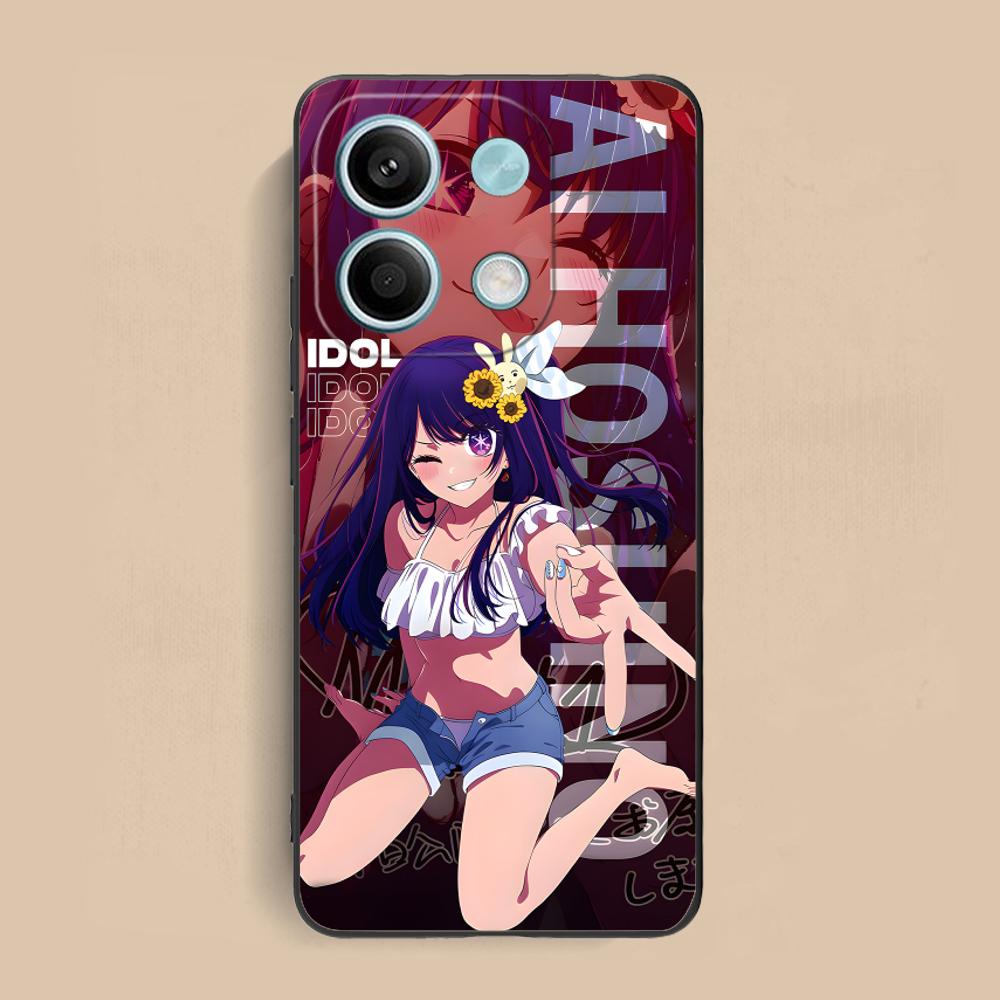 Anime Oshinoko AI Hoshino Phone Case for Xiaomi Redmi Note 14 13 12 11 S Pro Plus 4G 5G Colorful Printing Cover Pretty Luxury