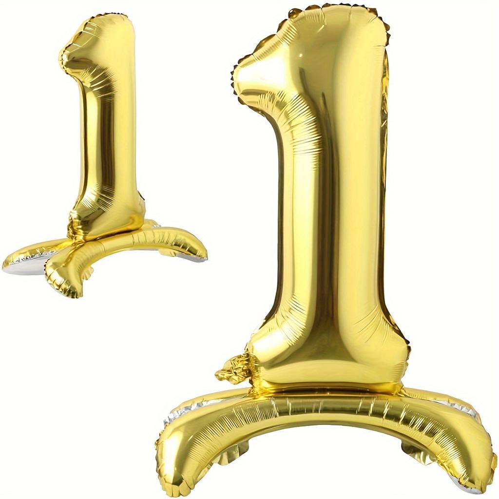 1pcs 32inch Rose Gold Silver Standing 0-9 Number Foil Balloon Birthday Party Decoration Balloons