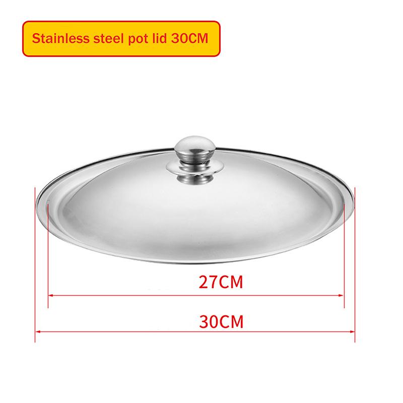 10-32 cm Edelstahl Runder Topfdeckel Universal Ersatz Bratpfannendeckel Glatte Kante Spülmaschinenfest Für Stielpfanne Wok Topf
