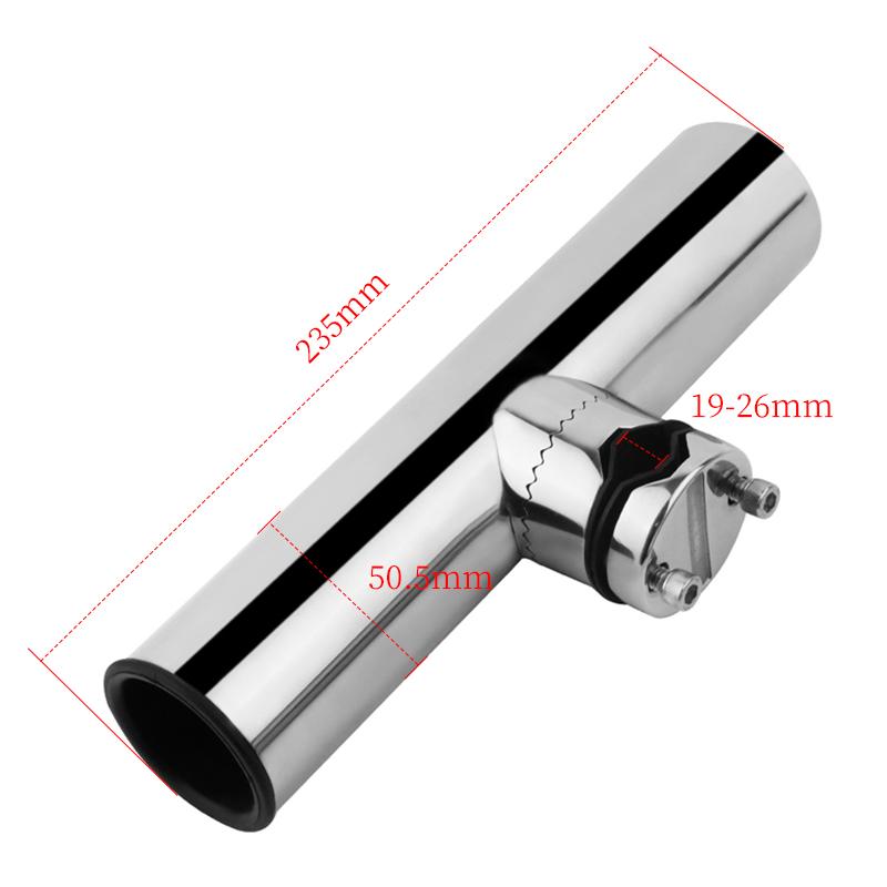 

AndyMarine 360 Degrees Rotation Fishing Rod Holder Stainless Steel For Boat Clamp on Marine Hardware Adjustable Boat Accessories 19-26MM
