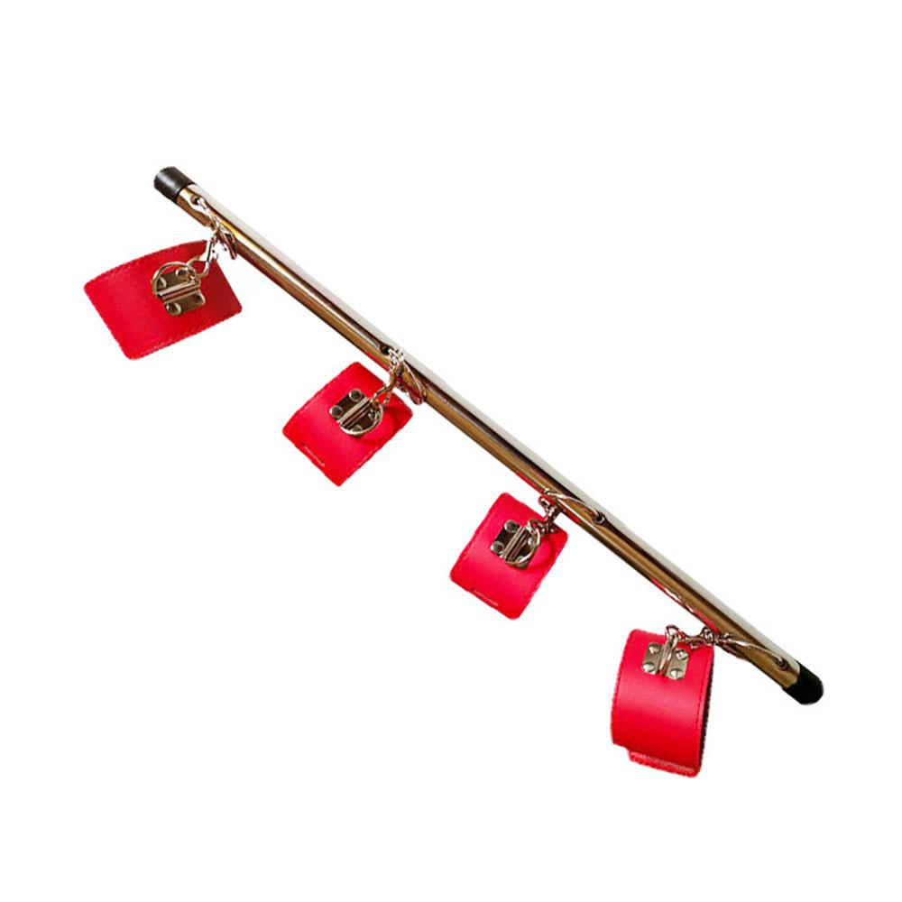 PU Leather Handcuffs With Stainless Steel Pipe Bondage Kit Adult Game For Women&Men Products Intimate Toys For Couples Bdsm