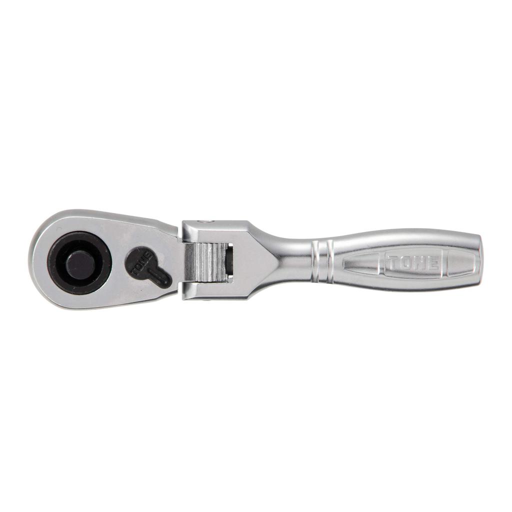 TONE Compact Short Ratchet Handle Drive Swing-Neck (Hold Type), RH3FCHS, 9.5mm (3/8")