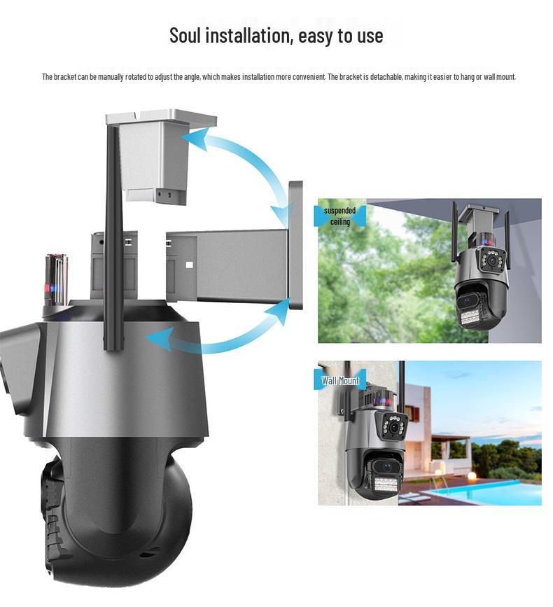 ICSEE P11 WiFi Dual-Screen 360° Surveillance Camera