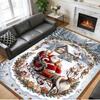 Christmas Printed Square Area Rug Soft Non Slip Floor Carpet For Bedroom Holiday Gift