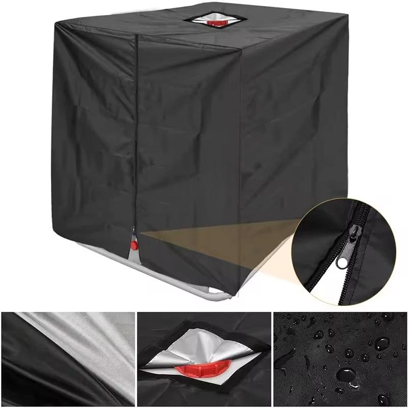 IBC Tank Cover Outdoor Garden Waterproof Cover 1000 Liters IBC Rain Water Container Ton Barrel Sun Protective Foil Dust Covers