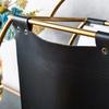 Organizzatore di Riviste in Ferro e Pelle Leggero Stile Nordico Borsa Minimalista da Soggiorno per Decorazione Casa e Ufficio