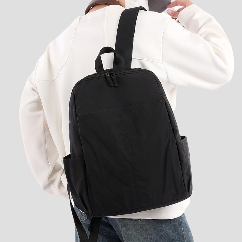 Women's Large Capacity Backpack Men Solid Color Backpack Student Schoolbag