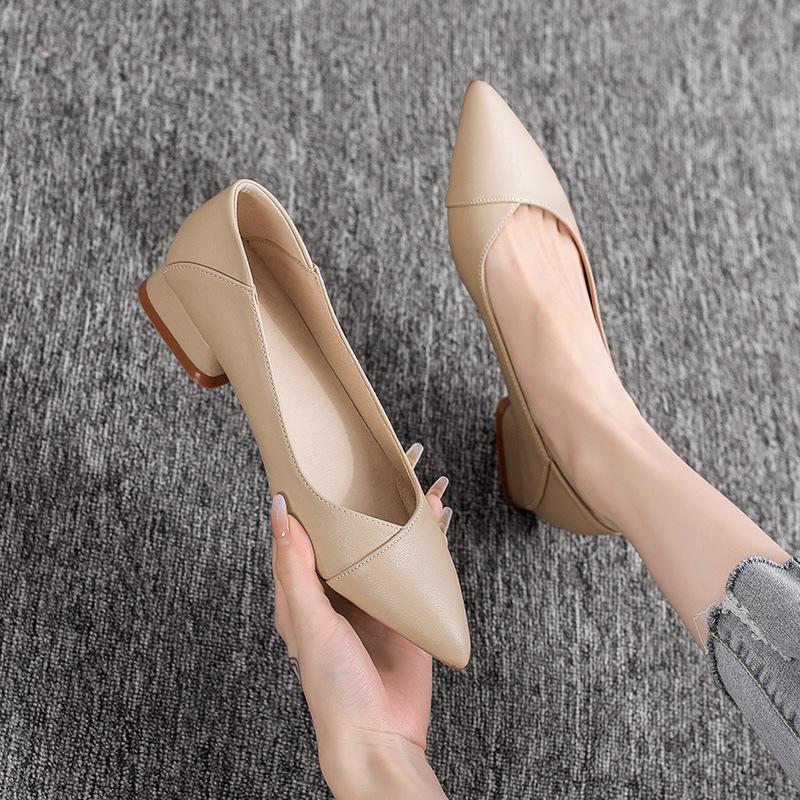 Black Work Shoes Female Flight Attendant Career Job Interview Student Civil Servant Flight Attendant Hotel Commuter Low Heel 3cm Single