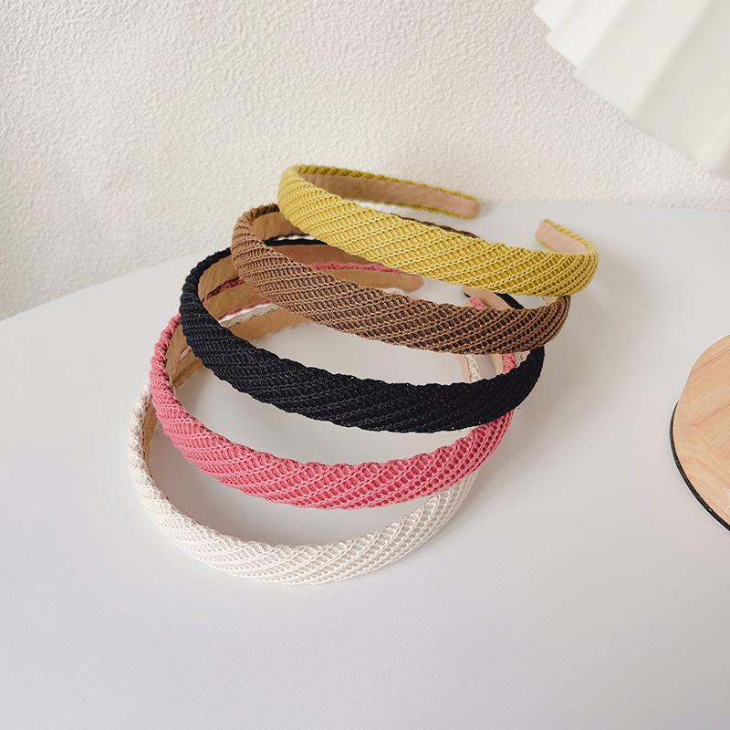 

5 шт./Набор 1,8 см Модная женская вязаная повязка на голову для девочек для ежедневного умывания, для нарядной прически, аксессуар для волос