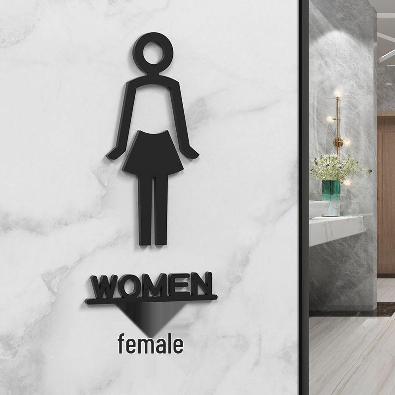 Niestandardowe znaki toaletowe: Kreatywne naklejki na toaletę do biura i hotelu dla mężczyzn/kobiet