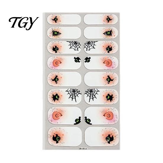 Spooky Nail Stickers Halloween Glow-in-the-Dark Stickers, Gothic Spider Web Ghost Manicure Decorative Art Decoration Decals, Accessories for