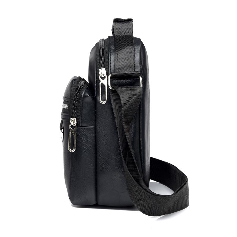 Men's PU Leather Crossbody Shoulder Bags High Quality Tote Fashion Business Man Messenger Bag Leather Bags Fanny Pack