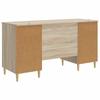 Desk in Sonoma Oak Particleboard 142.5 x 50 x 75 cm