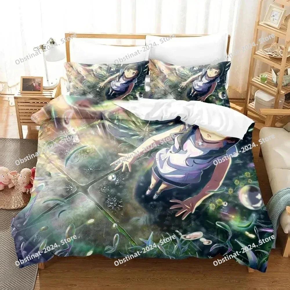 3D Anime Weathering with You Bedding Set Print single Comforter Quilt Bed Cover Duvet Cover Pillow Case 3 Pieces Kids Adult Size