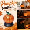 Zucca Luminosa con Neve e Luce Arancione Calda - Decorazione da Tavolo per Halloween, Autunno, Giorno del Ringraziamento, Regalo Stagionale