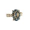 Anello Retrò Stile Europeo e Americano con Zirconi Sole e Luna Anello Versatile Personalità Creativa Gioielli