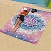 Bohemian Oversized Mandala Beach Towel - Quick Dry,Vibrant Mandala Design in Pink & Blue, Perfect for Travel Outdoor Adventures