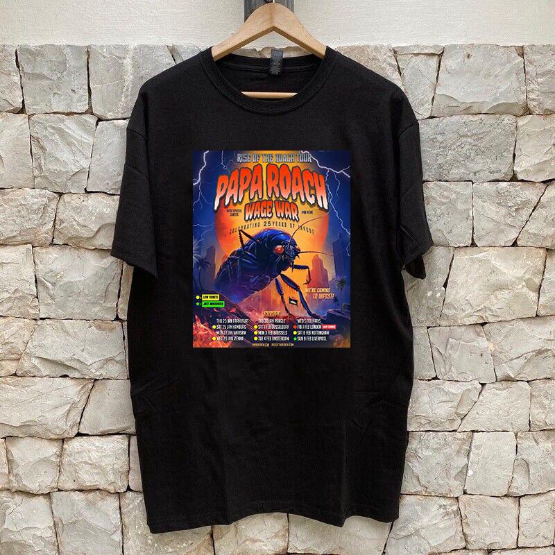 Papa Roach Tour 2025 With Wage War T Shirt Full Size S-5XL Unisex T-Shirt M