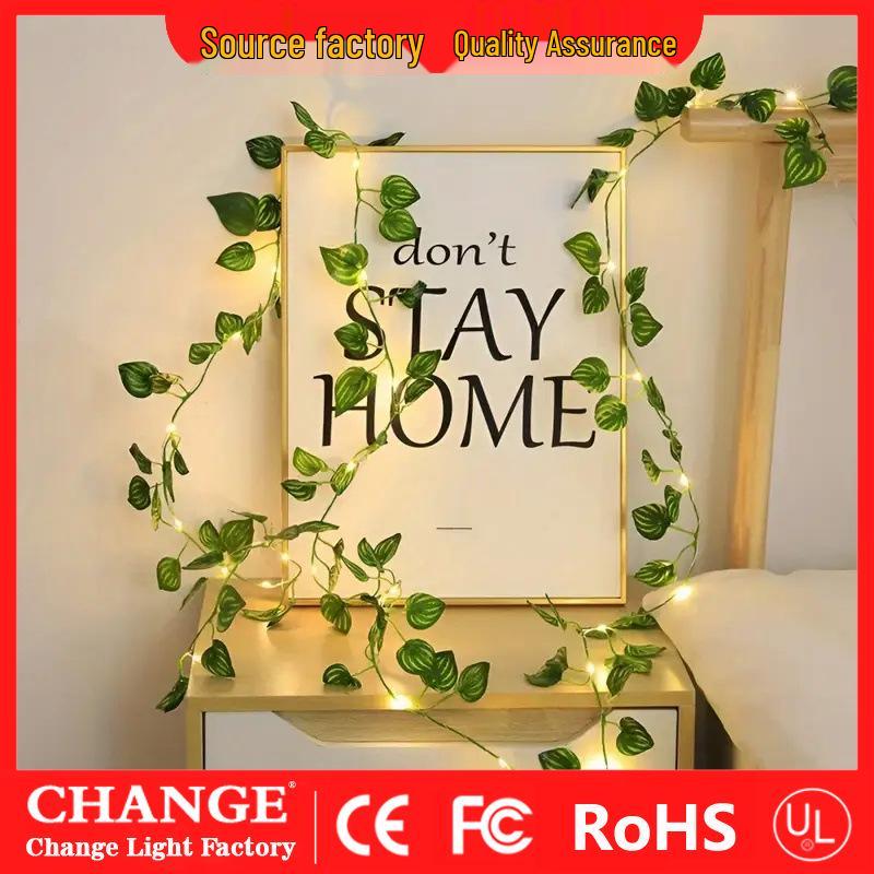 Eucalyptus Leaf LED String Lights for Wedding & Holiday Decoration