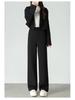 Damen Schwarze Schlankmachende High-End Weitbein Anzughose - Frühjahr 2025 Kollektion