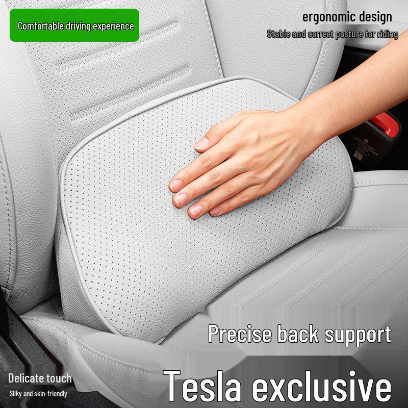 Tesla Lumbar Support Cushion for Model Y/3/S – Backrest Pad for Enhanced Comfort
