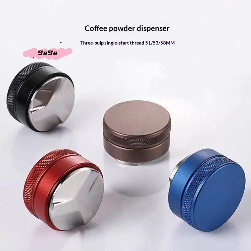 Adjustable Palm Tamper Coffee Distributor Espresso Leveler with 3 Angled Slopes Fits 51/53/58mm - Espresso Distribution Tool