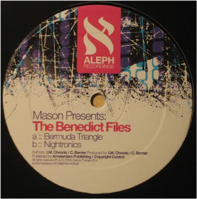 12inch Record MASON PRESENTS THE BENEDICT FILES - Bermuda Triangle / Nightronics ALEPH001 Aleph Recording 2006 Netherland Dance & Electronica Used