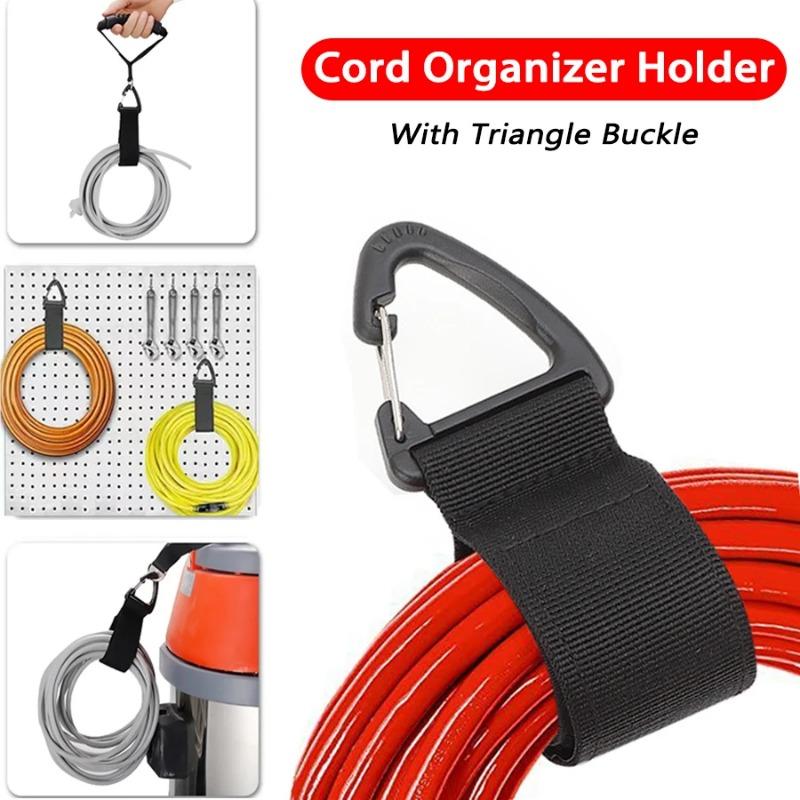 Hanging Carabiner Heavy Strap Nylon Storage Belt Extension Cord Storage Finishing Heavy Strap Wire Manager Cable Ties Organizer