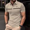 Polo Stampata Estiva da Uomo Slim Fit, Manica Corta con Collo, Top Casual Atletico da Golf