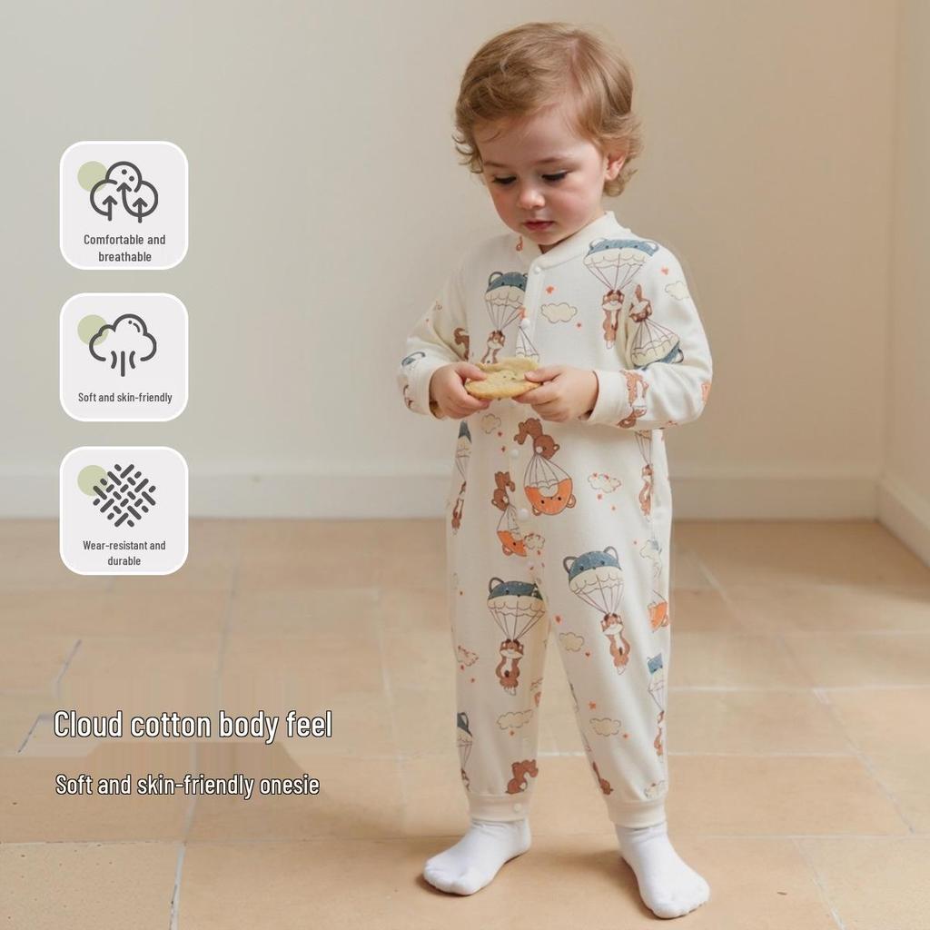 Tongtai Newborn Pure Cotton Baby Bodysuit - Spring/Autumn Jumpsuit Romper