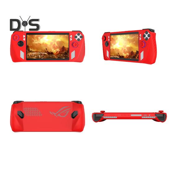 Silicone Game Console Case Protective Sleeve Shockproof Impact Resistant Non-slip Anti Drop Protective Cover for ROG ALLY