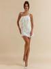 French One-Shoulder Halter Ruffle Dress: Solid Color, Open Back, Short Skirt, Sexy Cake Design