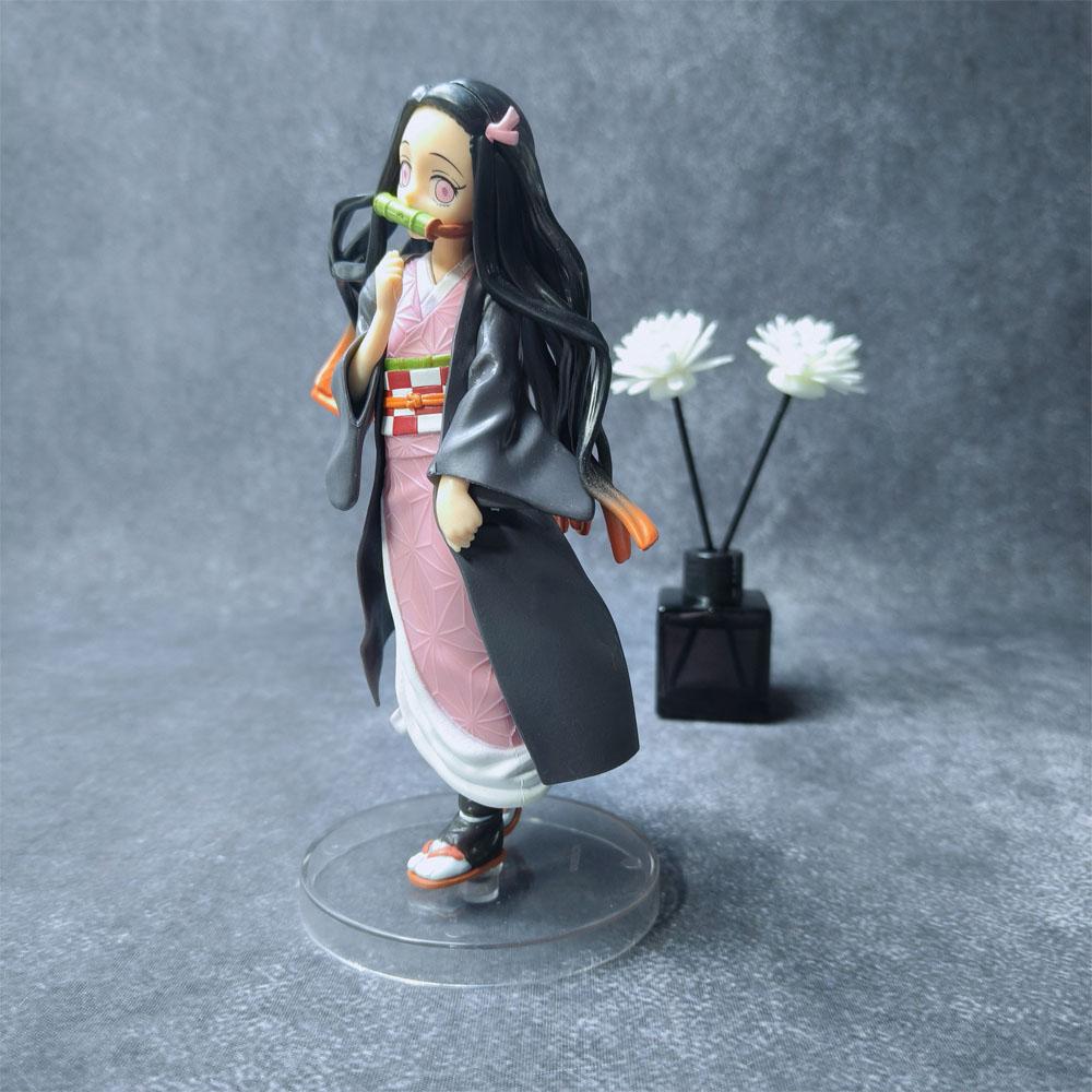 18cm Anime  Figure Kamado Nezuko Statue Model Toy Doll Collection Kids Statue Desktop Decoration Gifts