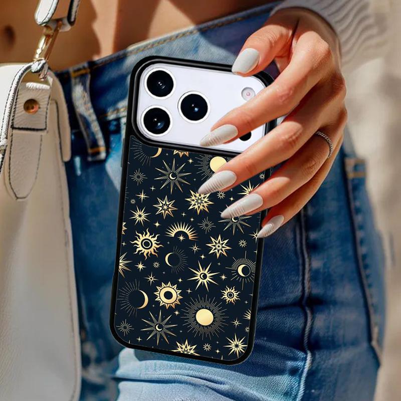 Capa de Celular Céu Estrelado Para iPhone 17 Air 14 15 13 12 Max Capa Para Apple 16e 11 Pro Max Plus Coque
