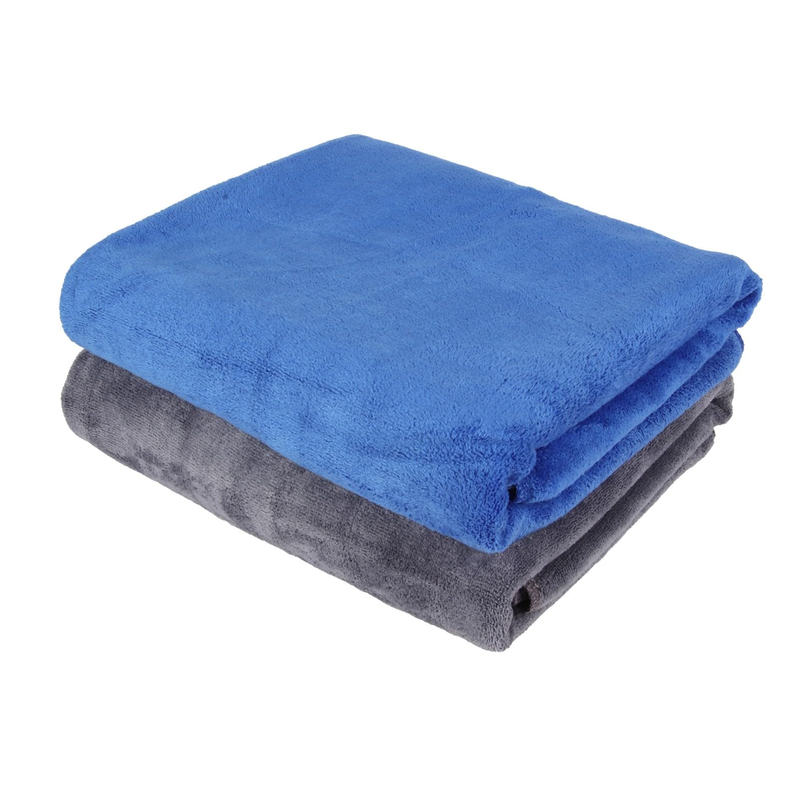 

Large Car Wash Towels x 120 Thick Microfiber Absorbent Takumi s (60 cm), Towels, 2-Pack (Blue + Gray)