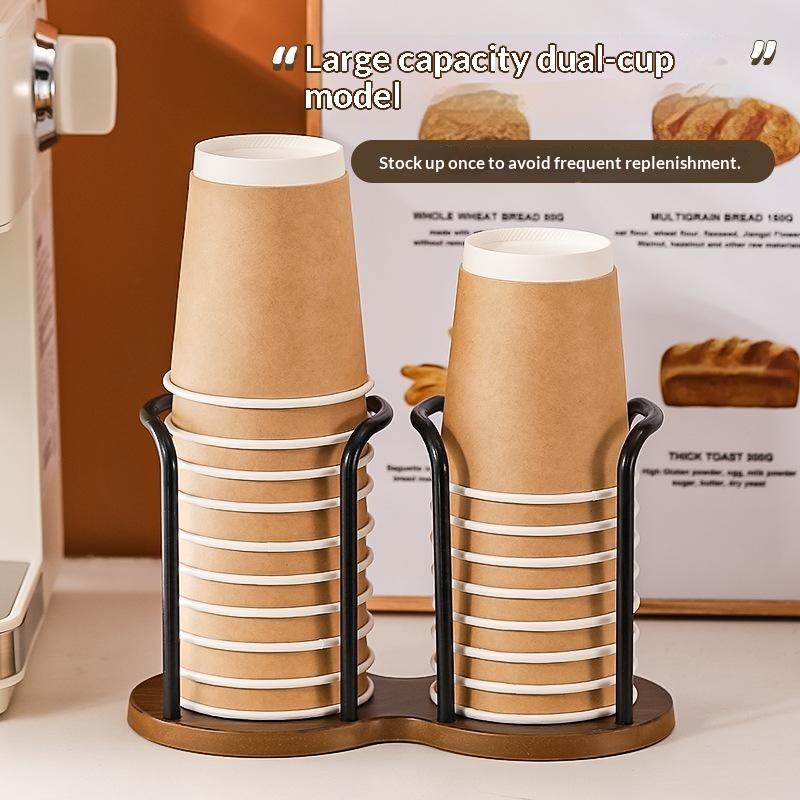 Disposable Cup Holder Multi-Function Coffee Cup Organizer Desktop Teacup Storage Rack Decor Stand For Home Countertop Use