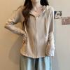 Plus Size Slimming Hooded Long Sleeve Cardigan Jacket for Women - Early Autumn 2025