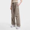 FILA Original Fashion Simple Classic Retro Sports Style Versatile Comfortable Loose Woven Casual Pants Women bottoms Apricot Brown F51W629801FDK