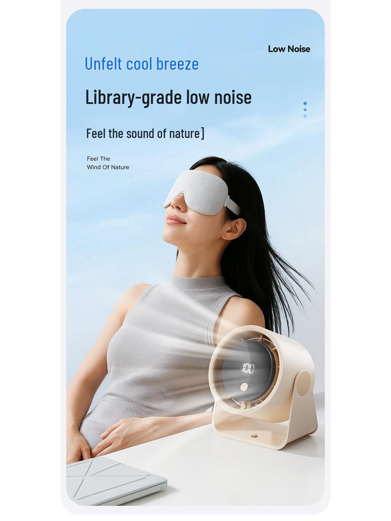 USB Rechargeable High-Speed Desktop Fan for Home & Office