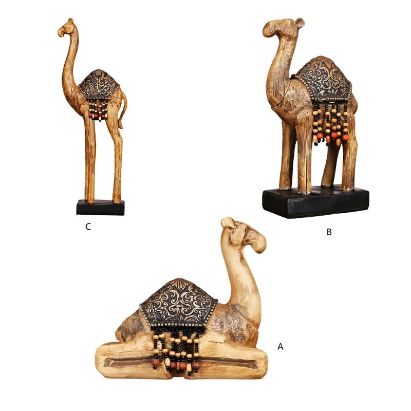 Kamelfiguren Harzkamelstatuen Tierfiguren Tischornament für Büro Zuhause Schreibtischdekorationen Sammlerstücke