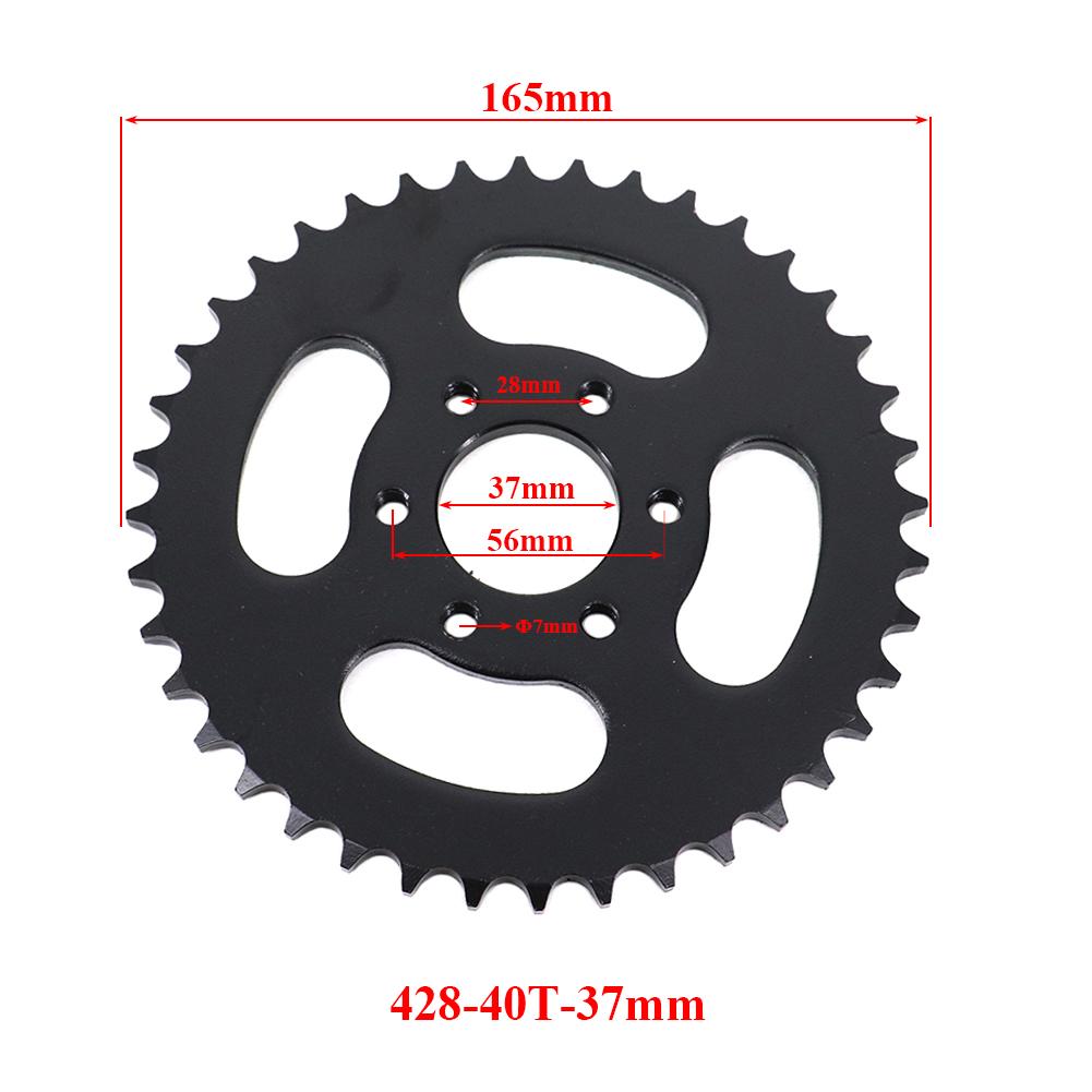 428 Chains 37T/40T/41T/43T/48T 37MM-76MM Motorcycle Chain Sprockets Rear Back Sprocket Cog For 110cc 125cc 140cc Dirt Pit Bike