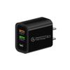 Multi-port Type-C Phone Charger with EU/US/UK Plugs, Compatible with Apple, Xiaomi, Samsung Devices