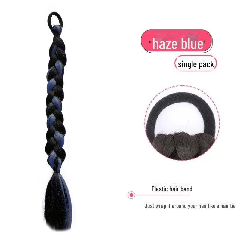 Y2K Highlighted Double Ponytail Braids for Women – Gradient Style