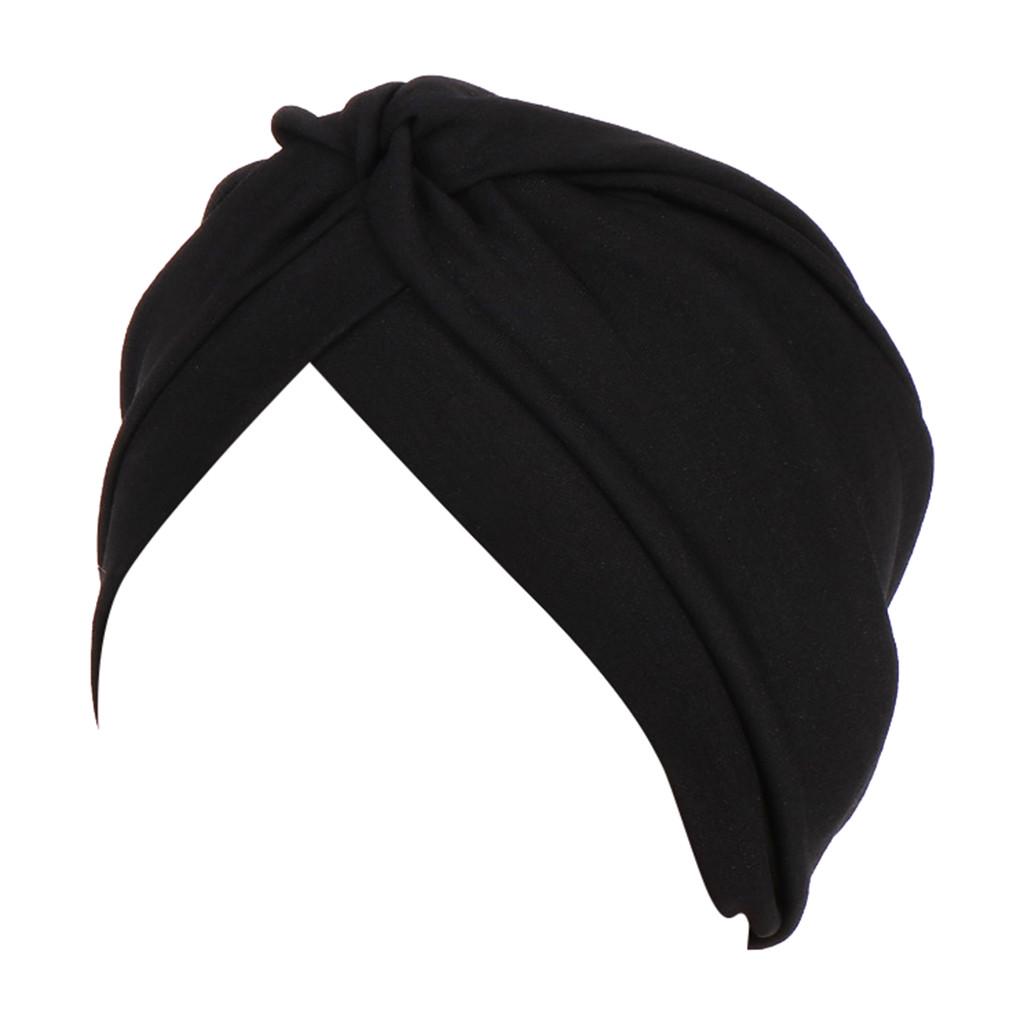 Women India Hat Muslim Ruffle Chemo Wrap Scarf Cap