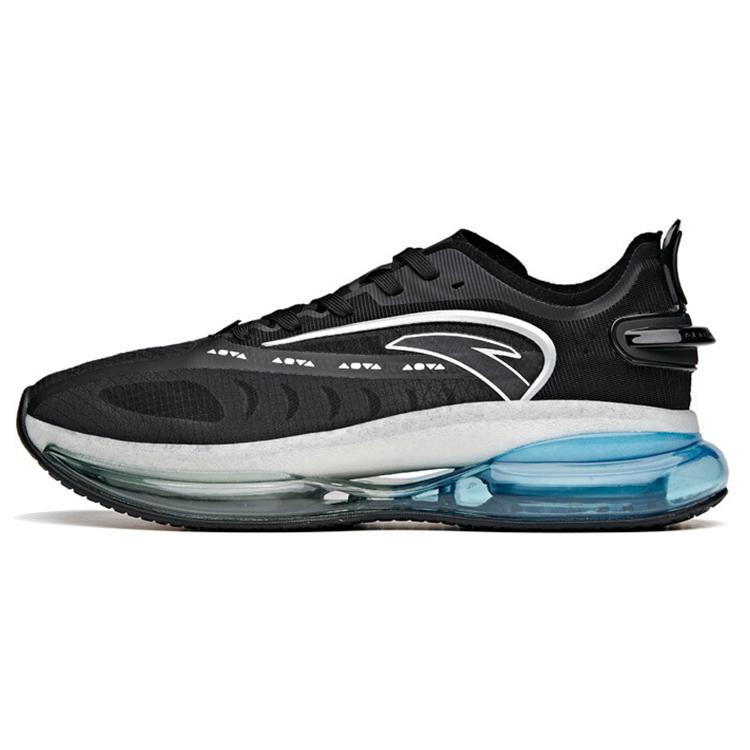 New Anta Cushioned Slip-Resistant Abrasion-Resistant Low-Top Running Shoes Men's Black Silver 112125598-1
