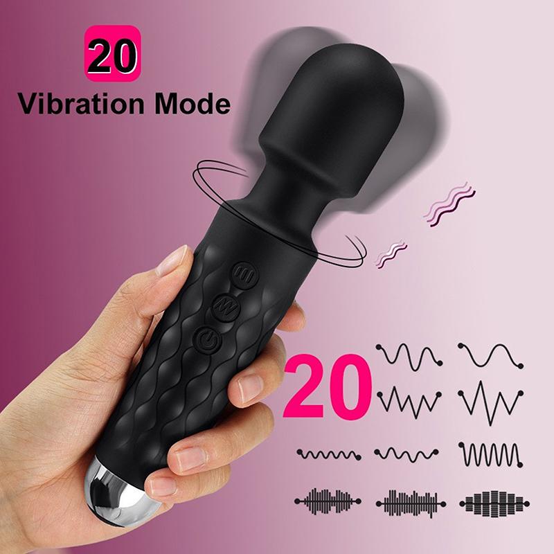 Av Vibrator Strong Magic Wand Waterproof Massager Clitoris Stimulator Sex Toys G Spot Usb Rechargeable Adult Female Sex Product