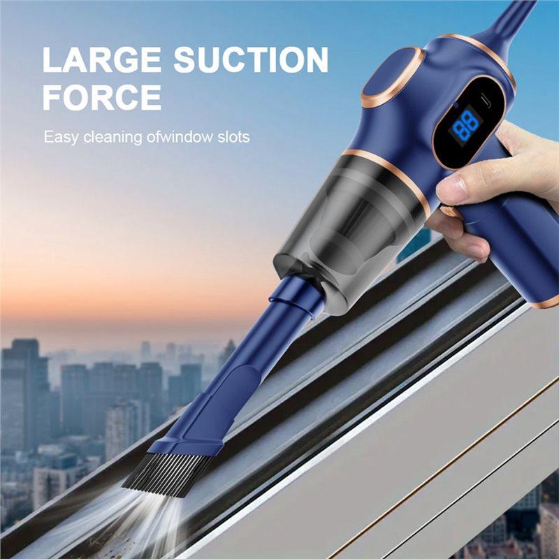 A78E-Car Vacuum Cleaner Wireless High-Power Cleaning Machine Home Appliance Sofa Carpet Cleaner Mini Vacuum For Office& Floor Bl