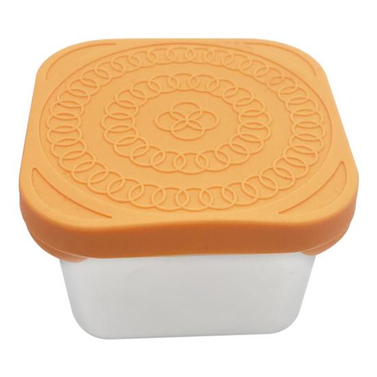 1 Set Sauce Cup Leakproof Portable Stainless Steel Food Storage Container with Silicone Lid for Office Travel