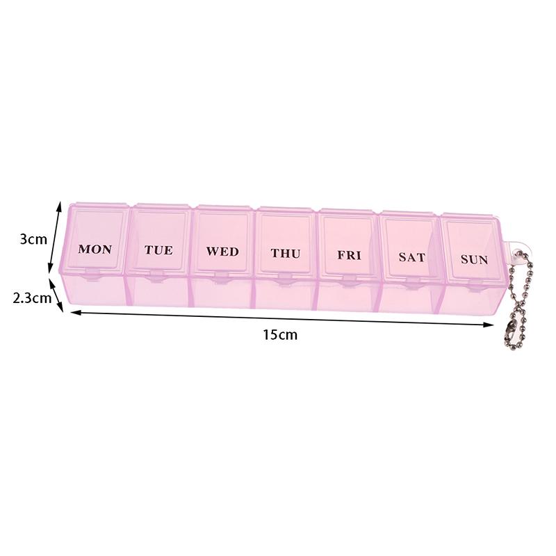 1PCS 4 Row 28 Squares Weekly 7 Days Tablet Pill Box Holder Medicine Storage Organizer Container Case